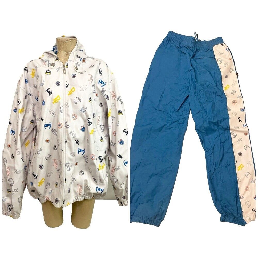 Phat Farm Jacket & Pants Outfit Both Size XL X Large Logo Athletic Faux Leather